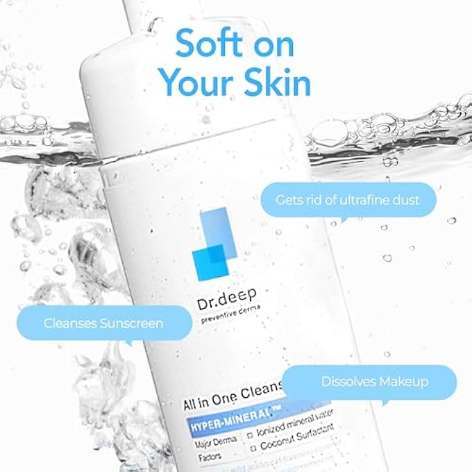 Dr.Deep ALL IN ONE CLEANSING(5.07 FL.OZ) FACIAL CLEANSER, DEEP CLEANSING FOAM,MOISTURIZING,CLEAR PORES ON OILY, DRY & SENSITIVE SKIN WITH NATURAL INGREDIENTS,MAKE UP REMOVER - Image 4